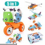 Joyhero Model Cars 135PCS Model Building Blocks DIY Toy Creative 5-in-1 Helicopter Motorbike Fighter Plane Racing car Bulldozer Preschool Educational Tested for Children's Safety Perfet Learning Toy  B079N42PZF